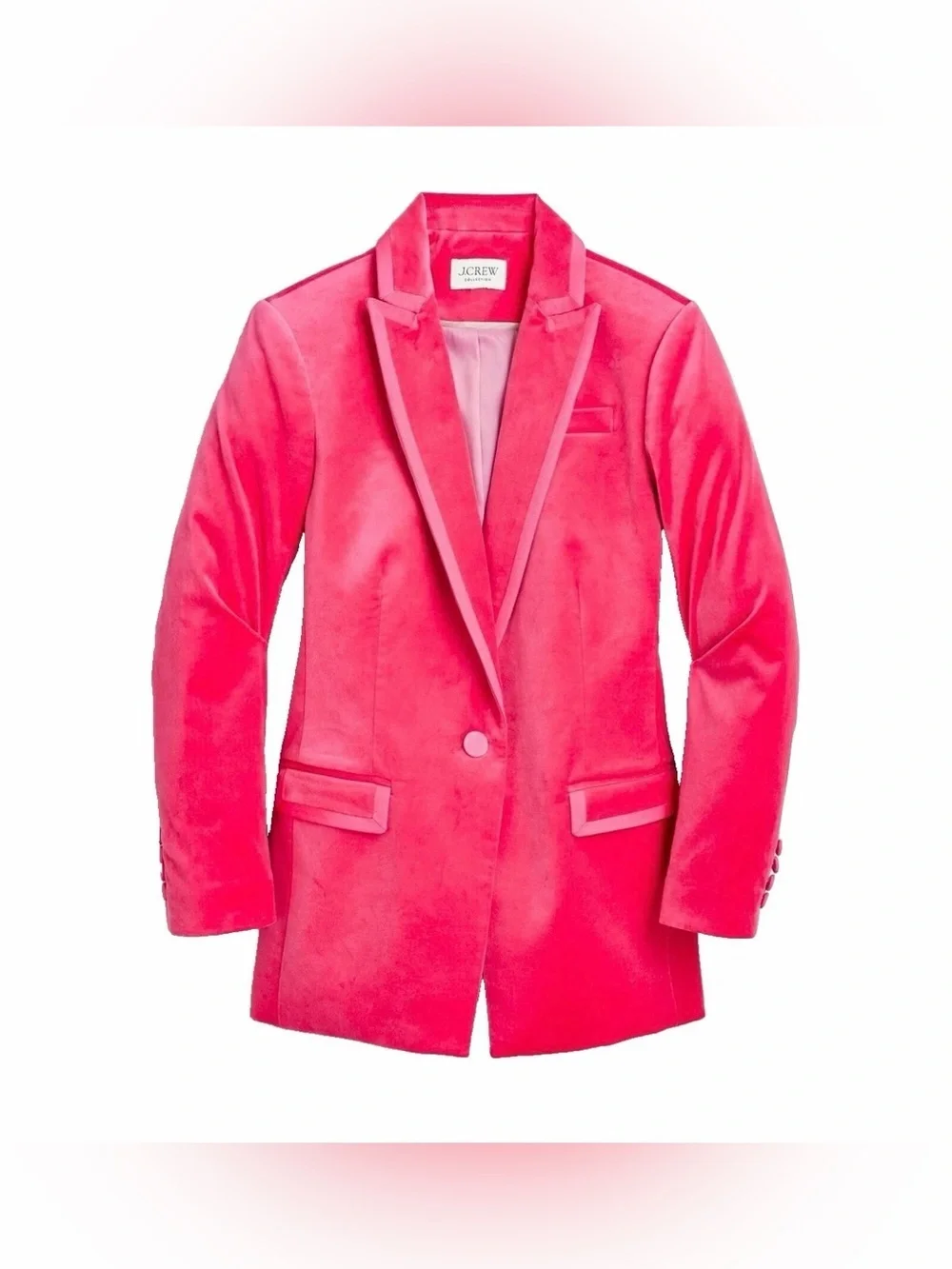 J.Crew Collection Willa Blazer in Tipped Stretch Velvet (Size 00P)